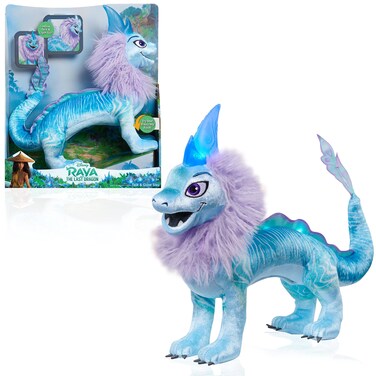 Disney Raya and the Last Dragon Talk &amp; Glow Sisu Plush Stuffed Animal Dragon with Lights and Sounds, Officially Licensed Kids Toys for Ages 3 Up by Just Play