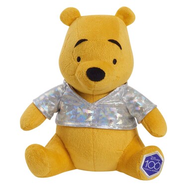 Just Play Disney100 Years of Wonder Winnie-the-Pooh Small Plush Stuffed Animal Teddy Bear, Officially Licensed Kids Toys for Ages 2 Up