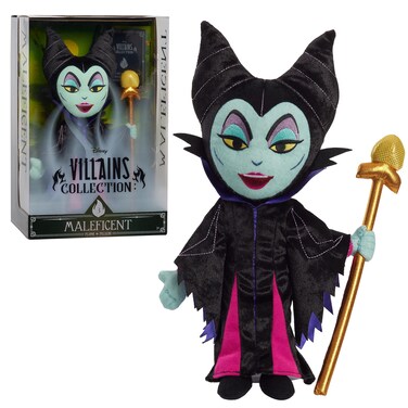 Just Play Disney Villains Collection: Maleficent Plush, 13-inch Collectible Plush Doll, Kids Toys for Ages 3 Up, Amazon Exclusive