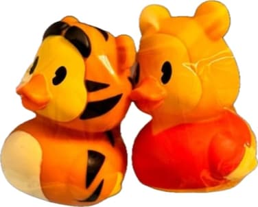 Just Play Rubber Ducks - Winnie The Bear and Tiger 3" Bath Toy