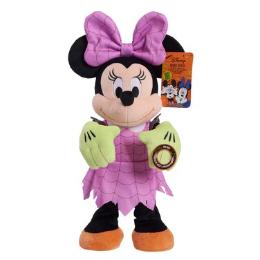 Just Play Disney Seasonal Zombie Minnie Mouse Halloween 13.5-inch Feature Plush, Music and Dancing, Kids Toys for Ages 3 Up