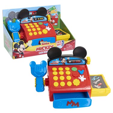Mickey Mouse Clubhouse 10-Piece Cash Register with Sounds and Pretend Play Money, Officially Licensed Kids Toys for Ages 3 Up by Just Play