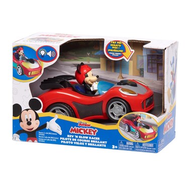 Mickey Mouse Rev 'n Go Vehicles with Lights and Sounds, Mickey's Car, Mickey Mouse Phrases, Kids Toys for Ages 3 Up by Just Play