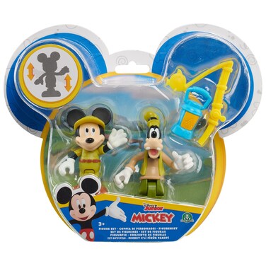 Just Play 38762 Disney Junior Movable Collectible Figures Play Set with Fishing Rod and Lantern 2-Pack Mickey Mouse and Set 5 cm, from 3 Years, Multicoloured