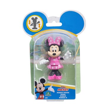 Just Play 38775 Disney Junior Mickey Movable Collectible Figure, 1 Pack, Minnie Mouse, 5 cm, from 3 Years, Multicoloured