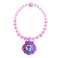 Disney Junior Ariel Ocean Glow Necklace with Lights and Sounds, Dress Up and Pretend Play, Kids Toys for Ages 3 Up by Just Play