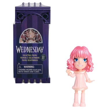 Just Play Wednesday Small 4-inch Collectible Stylized Figure, Series 1, Rave'N Enid, Blind Box Surprise Figurine, Kids Toys for Ages 3 Up