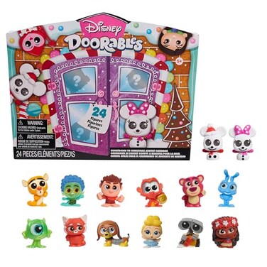 Just Play Disney Doorables Countdown to Christmas Advent Calendar, Blind Bag Collectible Figures, Kids Toys for Ages 5 Up