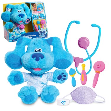 Blue's Clues &amp; You! Check-Up Time Blue Lights and Sounds Interactive 13-Inch Plush, 7-Piece Pretend Play Doctor Set, Kids Toys for Ages 3 Up by Just Play