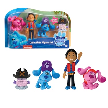 Blue's Clues &amp; You! Collectible 4-Piece Pirate Figure Set, Josh, Blue, Magenta, Slippery Soap, Kids Toys for Ages 3 Up by Just Play