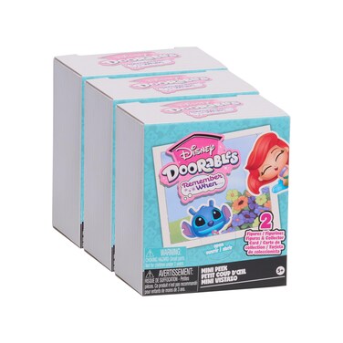 Just Play Disney Doorables Once Upon a Time Mini Peek 3-Pack, 1.5-inch Collectible Mini Toy Figures, Kids Toys for Ages 5 Up
