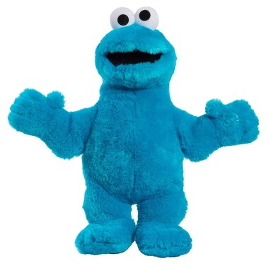 Just Play Sesame Street Big Hugs 18-inch Large Plush Cookie Monster Stuffed Animal, Blue, Pretend Play, Kids Toys for Ages 3 Up