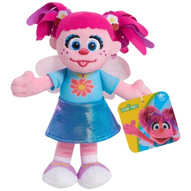 Just Play Sesame Street Friends 8-inch Abby Cadabby Sustainable Plush Stuffed Toy, Kids Toys for Ages 18 Month