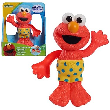Sesame Street Swim and Splash 7-inch Elmo Wind Up Bath and Pool Toy, Kids Toys for Ages 2 Up by Just Play