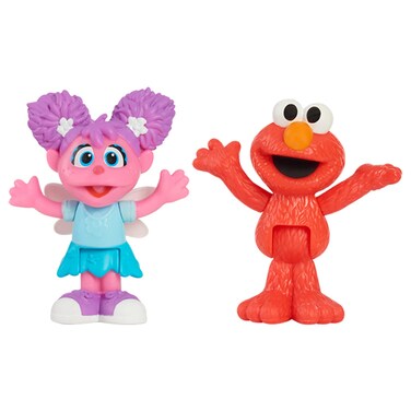 Sesame Street Neighborhood Friends Poseable figurines 2 Pack 7.5 cm tall (Elmo &amp; Abby)