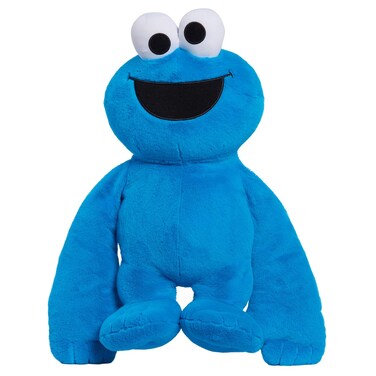 Sesame Street Monster Hugs Cookie Monster Weighted Sensory Plushie, Blue, Kids Toys for Ages 18 Month, Amazon Exclusive by Just Play