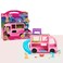 Barbie Pet Camper Playset with Pair of 1.5-inch Pet Figures, 11-pieces, Toy Figures and Playset, Kids Toys for Ages 3 Up by Just Play