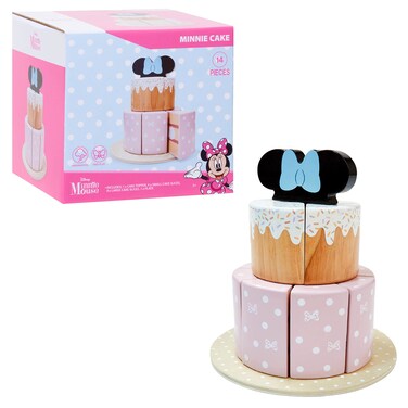 Disney Wooden Toys Minnie Mouse Tea Set, 13-pieces, Pretend Play, Kids Toys for Ages 3 Up, Amazon Exclusive by Just Play