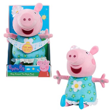 Peppa Pig Ring Around the Rosie 13-inch Singing Plush Stuffed Animal, Interactive Toy, Kids Toys for Ages 3 Up by Just Play