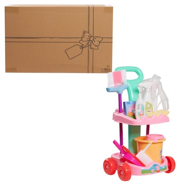 Just Play Peppa Pig Cleaning Set, 11-pieces, Kid-Sized Accessories, Dress Up and Pretend Play, Kids Toys for Ages 3 Up, Amazon Exclusive
