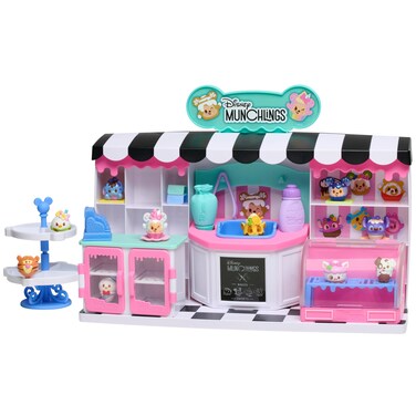 Just Play Disney Munchlings Mini Munch Bakery, 25-Piece Color Change Figure Playset, 1-inch Collectible Scented Figurines, Kids Toys for Ages 3 Up