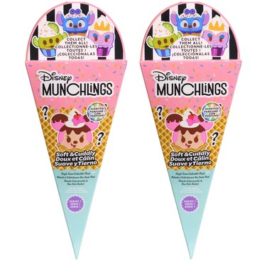 Just Play Disney Munchlings Single Serve Scented Collectible Plush 2-Pack, Kids Toys for Ages 0
