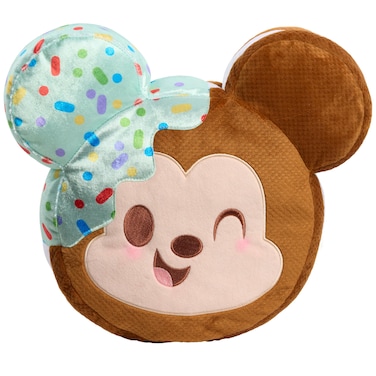 Just Play Disney Munchlings Squeeze-A-Munch XL Scented Mint Dipped Ice Cream Sandwich Mickey Mouse 16-inch Plush, Kids Toys for Ages 0