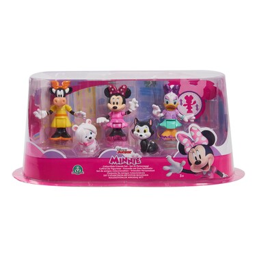 Just Play Disney Junior Minnie Mouse Movable Collectable Figures Pack of 5: Minnie Mouse, Daisy Duck, Figaro, Klarabella Cow, Snowpuff, from 3 Years, 89958, Multicoloured