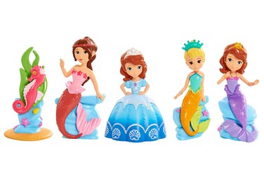 Sofia The First Royal Friends Figure Set, Includes 5 Figures all in 1 Set, Mermaid, Kids Toys for Ages 3 Up by Just Play