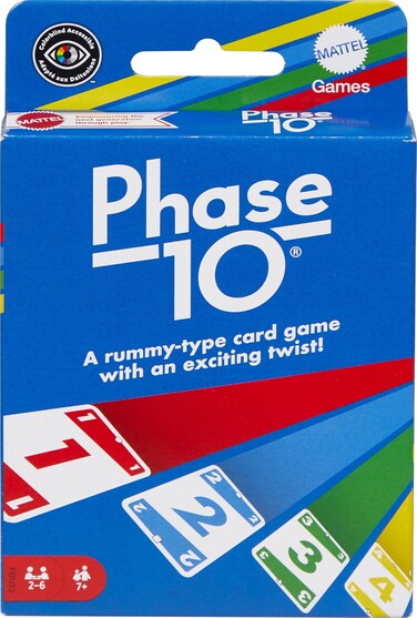 Mattel Games Phase 10 Card Game with 108 Cards, Great Game for Kids, Family or Adult Game Night, Ages 7 Years and Older