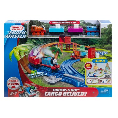 THOMAS &amp; FRIENDS GLL14 Thomas and Friends Trackmaster Thomas &amp; Nia Cargo Delivery Playset, Multicolour