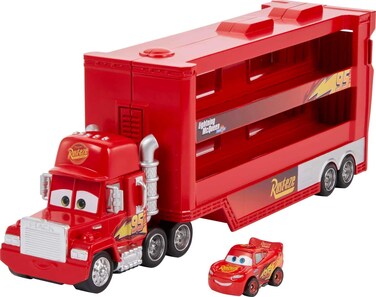 Disney and Pixar Cars Disney and Pixar Cars Minis Transporter With Vehicle, Kids Birthday Gift For Ages 4 Years and Older