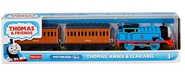 Thomas &amp; Friends Motorized Toy Train with Battery-Powered Thomas Engine and Annie and Clarabel Passenger Cars for Unisex Children
