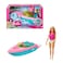 Barbie Doll &amp; Toy Boat Playset with Pet Puppy, Life Vest &amp; Beverage Accessories, Fits 3 Dolls &amp; Floats in Water