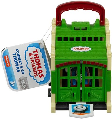 Thomas &amp; Friends Connect &amp; Go Thomas Shed, Push-Along Train Engine with take-Along Storage shed for Preschool Kids Ages 3 Years and up