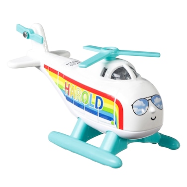 THOMAS &amp; FRIENDS Fisher-Price GYV67 Rainbow Harold Push-Along Toy Helicopter for Preschool Kids Ages 3 Years and Up, Multicolor, 4.0 cm*4.0 cm*8.5 cm