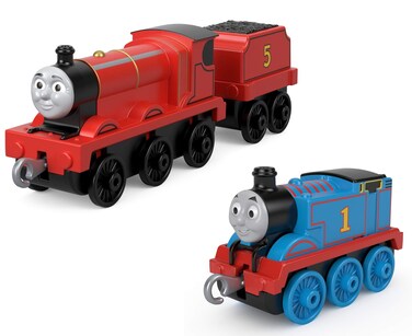 Thomas &amp; Friends - Thomas &amp; James Set of 2 Push-Along Train Engines for Preschool Kids Ages 3 Years and Up