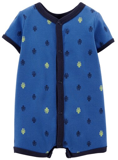 Carter's Baby Boys' Print Romper (Baby) - Robots - 3 Months