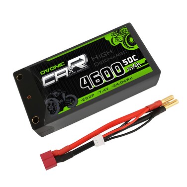 OVONIC 2S Lipo Battery 50C 4600mAh 7.4V Lipo Battery with 4mm Bullet Deans Ultra Connector for 1/8 1/10 RC Car Truck Boat Vehicles