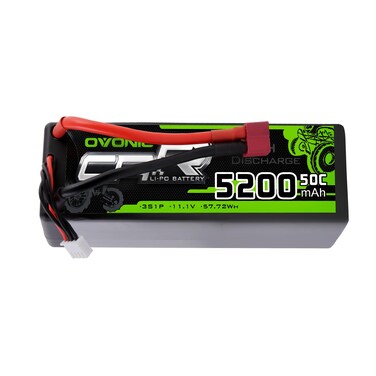 OVONIC 3s Lipo Battery 50C 5200mAh 11.1V Lipo Battery with Dean-Style T RC Car Truck Boat Airplane Helicopter Quadcopter