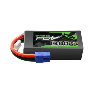 OVONIC 3s Lipo Battery 50C 1300mAh 11.1V Lipo Battery with EC3 Connector for RC Airplane Helicopter Quadcopter FPV Racing Drone