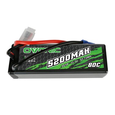 OVONIC 80C 3S 5200mAh 11.1V Lipo Battery with EC5 Connector for arrma 1/10, 1/8, 1/7Scale RC Cars and Trucks Buggy Truggy