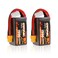 OVONIC 14.8V 120C 1500mAh 4S Lipo Battery Battery with XT60 Plug for FPV Drone Quadcopter Helicopter Airplane RC Boat RC Car RC Models(2 Pack)