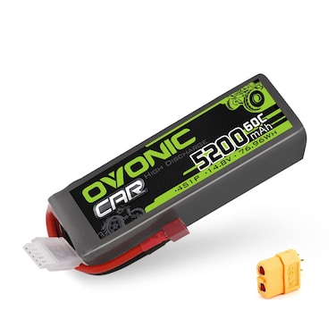 OVONIC Lipo Battery 14.8V 5200mAh 60C 4S Battery with Deans T and XT60 Plug for RC Plane DJI F450 Quadcopter Airplane Helicopter RC Car Truck RC Boat