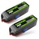OVONIC Lipo Battery 6500mAh 100C 22.2V 6S RC Battery with EC5 Connector for RC Plane DJI Quadcopter RC Airplane RC Helicopter RC Car Truck Boat 2pcs