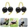 Aslatuas Rhythmic Ball Kashaka Instrument, Two Pair ABS Kashaka Music Egg Shakers, Double Gourd, Easy to Play for Adults and Teenagers at Parties, Shows (Black)