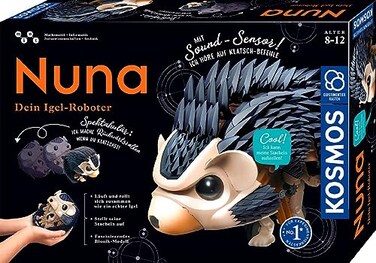 Kosmos 620066 Nuna - Your Hedgehog Robot, Backwards Rolling Through Clapping, He Runs, Rolls Up His Spikes Like A Real Hedgehog, Fascinating Bionic Model Experiment Box