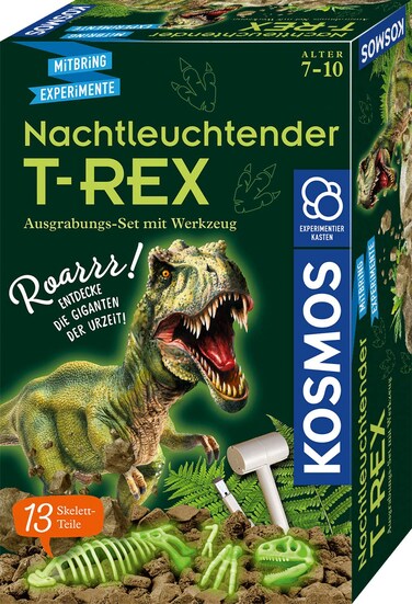 Kosmos 658021 Glow-in-The-Dark T-Rex Experiment Set, Multicoloured