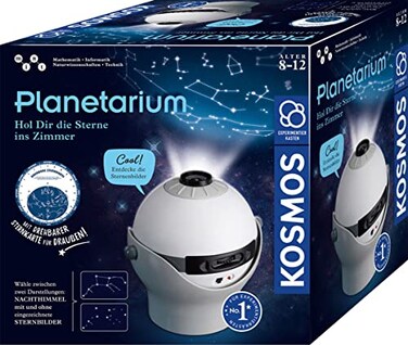 Kosmos 671549 Planetarium Projector with 2 Interchangeable Star Maps, Exciting Information on Stars, Galaxies, Planets, Astronomy for Children from 8 Years