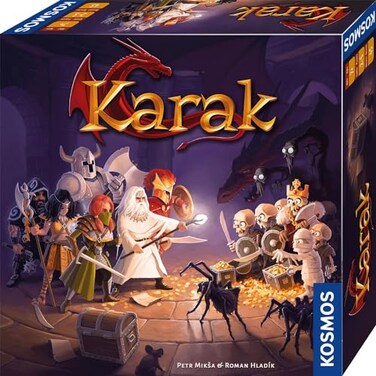 Karak   A Dungeon Crawler Game for Kids from Kosmos Games   Competitive Role-Playing Fantasy Game for 2 to 5 Players Ages 7+   Dice-Rolling Mechanism   Ideal for Families   2-Language, German/English